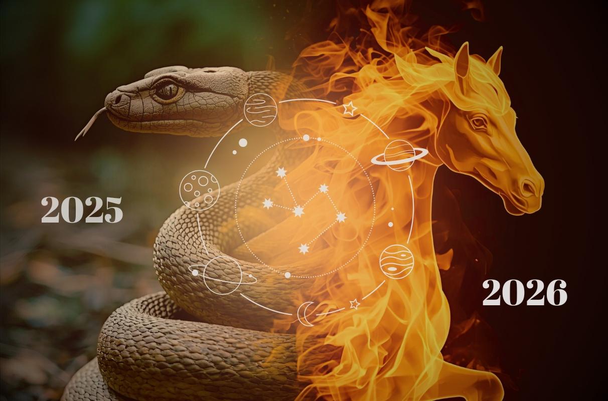 Energia - Fin de cycle 2025 : énergie du Serpent de Bois et entrée dans l’année 1 de 2026 avec le Cheval de Feu